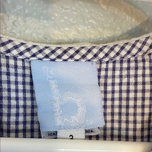 intage Girls Navy Gingham Dress – Peter Pan Collar, Size 3 - Picture 2 of 13